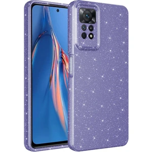 Xiaomi Redmi Note 12 Pro 4g Kılıf Kamera Korumalı Simli Lüks Işıltılı Silikon