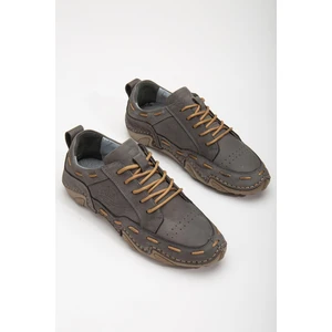 Dilimler Ayakkabı Nubuk Saraçlı Bağlı Gri Erkek Günlük Ayakkabı