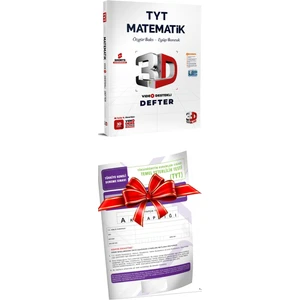 3D Yayınları 2024 TYT Matematik Video Destekli Defter - TYT Türkiye Geneli Deneme
