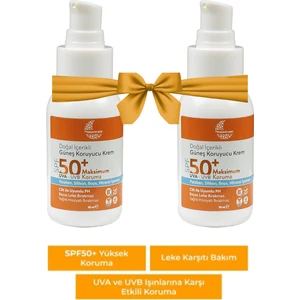 Organik Baby Doğal İçerikli Bebek Çocuk ve Yetişkin 2'li Set Güneş Kremi Leke Karşıtı 50 Spf Tüm Ciltler 50 ml