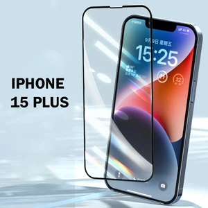 iPhone 15 Plus 6d Cam Ekran Koruyucu Tam Kaplayan Güçlü Yapışkan Özellikli Kılıf Dostu