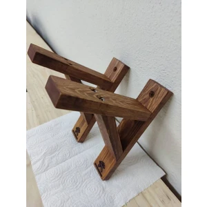 Ela Wood Working Elawoodworking Dekoratif Raf Ayağı 2'li Paket, Raf Montaj Aparatı, Ahşap Raf Standı, Raf Standı
