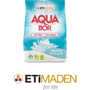 Aquabor Toz Çamaşır Deterjanı, % 80 Bor, Beyazlar, 6 kg