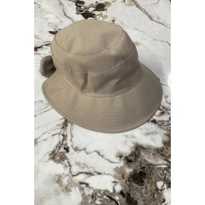 Hat Town Fiyonk Detaylı Keten Bucket Kadın Şapka