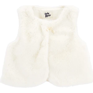 Kız Bebek Peluş Yelek Beyaz