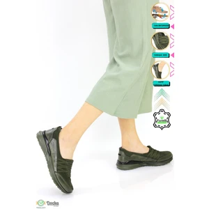 Kadın Hakiki Deri Günlük Spor Tarz Bağcıksız Ortopedik Ayakkabı F24/SP46704Y