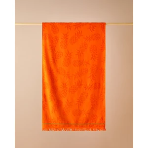 English Home Tropical Pamuklu Plaj Havlusu 70X140 cm Turuncu