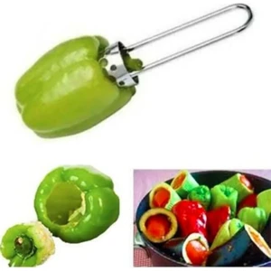 Holly Home Paslanmaz  Biber ve Kabak Oyacağı Oyma Bıçağı Metal Oyacak Aparat