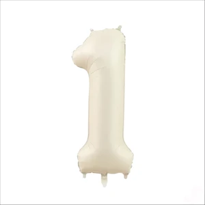 Süsle Bebek ve Parti 1 Yaş Rakam Krem Folyo Balon - 76 cm