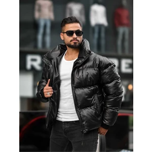 Gizlenebilir Kapüşonlu Erkek Şişme Nubuk Deri Mont