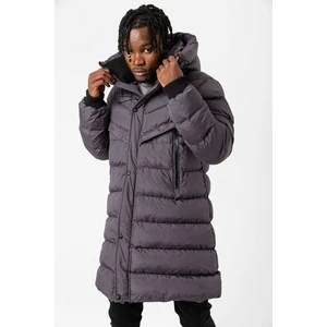 Kapüşonlu Uzun Erkek Şişme Mont