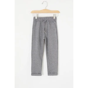 Cansın Mini Koyu Gri Duble Paça Beli Lastikli Erkek Çocuk Pantolon 18608