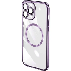 Rona Store iPhone 14 Pro Max - Uyumlu Wireless Şarj Özellikli Sert Pc Zore Riksos Magsafe Kapak-Derin Mor