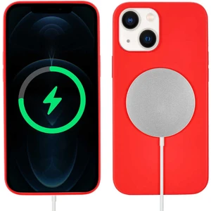 Rona Store iPhone 13 Uyumlu Zore Silksafe Wireless Kapak-Kırmızı
