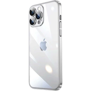 Rona Store iPhone 13 Pro Max - Uyumlu Sert Pc Renkli Çerçeveli Zore Riksos Kapak-Gümüş