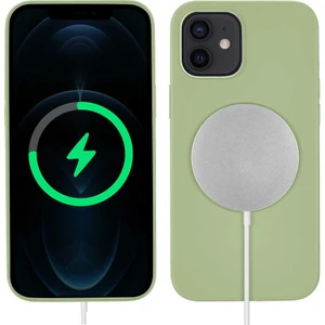 Rona Store iPhone 12 Mini Uyumlu Zore Silksafe Wireless Kapak-Açık Yeşil