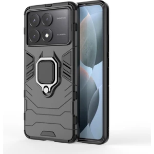 Poco X6 Pro /xiaomi Redmi K70E Batman Serisi Yüzük Standlı Armor Kılıf - Siyah AL3349