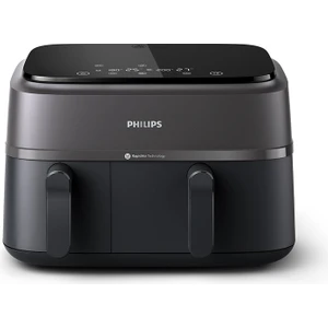 3000 Serisi Airfryer Çift Hazneli, Rapid Air Plus Teknolojisi, 8 Ayarlı Dijital Ekran, HomeID Uygulaması, NA350/00
