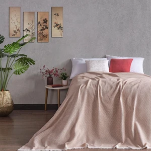 Miabella Home Çift Kişilik Deniz Kabuğu Desen Pike - Yatak Örtüsü
