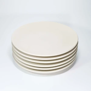 (Ham Ürün) 6 Lı 12.5 cm Mertaban Tabak Çini Bisküvi ( Ham Ürün )
