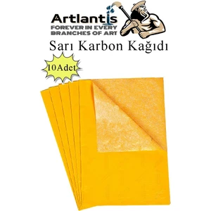 Sarı Karbon Kağıdı A4 10 Adet 21X29,7 cm Kopya Kağıdı Transfer Kağıdı Renkli Karbon Kağıdı