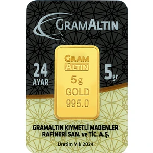 Tuğrul Kuyumculuk 5 Gram Külçe Gram Altın 24 Ayar