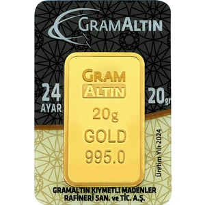 Tuğrul Kuyumculuk 20 Gram Külçe Gram Altın 24 Ayar