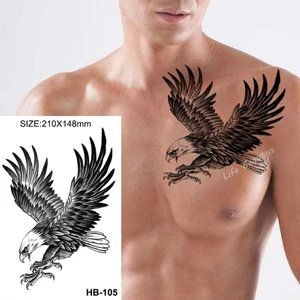 Gerçekci Geçici Dövme Tattoo Kartal Desenli Dövme Sahte Etiket Kadın Erkek Kol Bacak