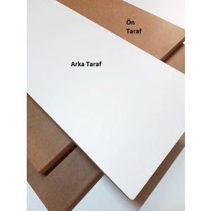 Dfn Wood Mdf Plaka Panel Mdf Tabaka Arkası Beyaz Ham  50 cm x 90 cm - 18 mm Kalınlık 1 Adet