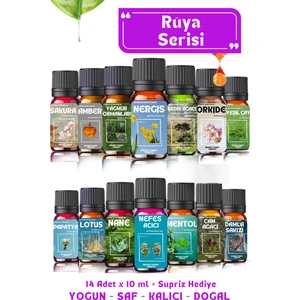 Aroma Terapi TR Rüya Serisi 14 Adet -  Saf Esansiyel Uçucu Yağ - Aromatik Buhurdanlık ve Difüzör Kokusu 14x10ml