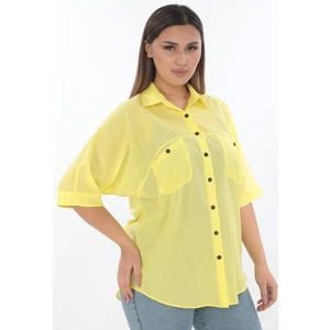 Lady Majestic %100 Cotton Büyük Beden Gömlek