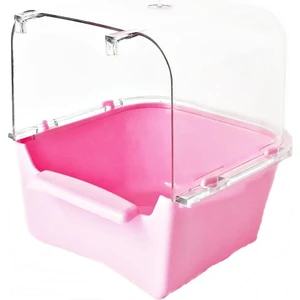 Bülbül Kanarya Muhabbet Kuşu Kuş Banyoluğu Pembe 12.5 x 12 x 13CM