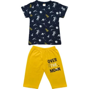 Erkek Çocuk Uzay Desenli Kapri Pijama Takımı