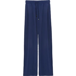Beli Lastikli Bol Paça Pantolon Lacivert