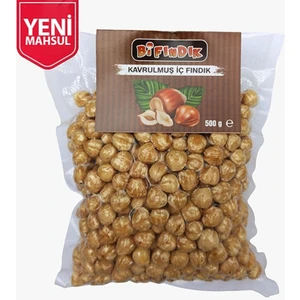 Bi Fındık Kavrulmuş Iç Fındık Iri Boy Çifte Kavrulmuş Çıtır %100 Taze Yeni Mahsul Vakumlu Paket 500GR