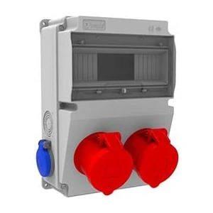 Ön 2 Ad. 5/32A 380V Yan 2 Ad. 1/16A 220V Prizli Kombinasyon V10 Kombinasyon (210X300X122) IP44 Bem BD2-2234-2020