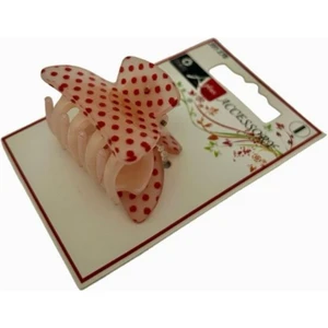 Cans Trendy Pembe Puantiyeli Kemik Mandal Toka