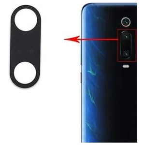 Xiaomi Mi 9t Arka Kamera Camı Lens Yapışkanlı