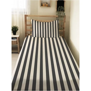 Siyaç Çizgi Desenli Bebek ve Çocuk Baskılı Tek Kişilik Pike Takımı 160X230 Beyaz