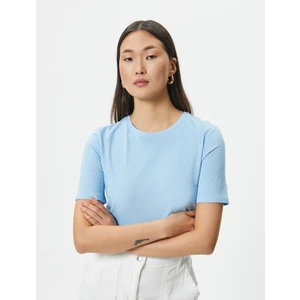 Basic Tişört Kısa Kollu Bisiklet Yaka Pamuklu