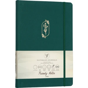 Victoria's Journals Canvas Yaldızlı Sert Kapak Çizgili Defter 20 x 28 cm Yeşil