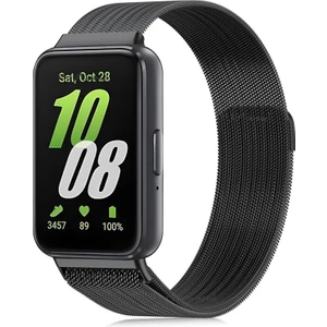 M.tk moveteck Samsung Galaxy Fit 3 Kordon Metal Mıkntıslı Örgü Tasarım Magnetik Kayış Milano Milanes Loop