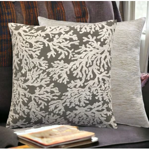 Pillows Store Mercan Desenli Beyaz Kırlent Kılıfı Seti -2 Adet 45CM*45CM