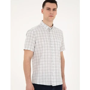 Pierre Cardin Erkek Yeşil Regular Fit Kısa Kollu Gömlek 50288785-VR016