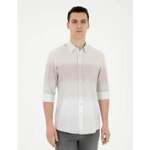 Pierre Cardin Erkek Yeşil Regular Fit Uzun Kollu Gömlek 50283490-VR016