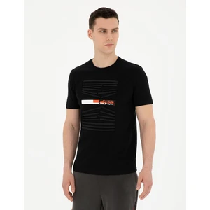 Pierre Cardin Erkek Siyah Slim Fit Tişört 50281056-VR046