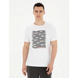 Pierre Cardin Erkek Beyaz Regular Fit Tişört 50280950-VR013