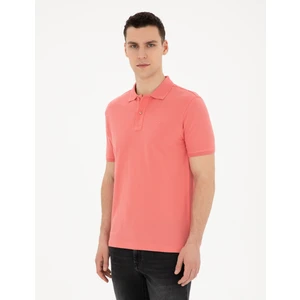 Pierre Cardin Erkek Pembe Slim Fit Basic Tişört 50280754-VR186
