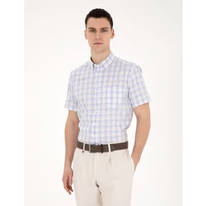 Pierre Cardin Erkek Açık Mavi Regular Fit Kısa Kollu Gömlek 50288785-VR003