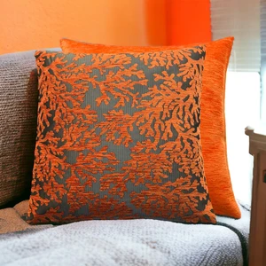 Pillows Store Mercan Desenli Turuncu Kırlent Kılıfı Seti -2 Adet 45CM*45CM